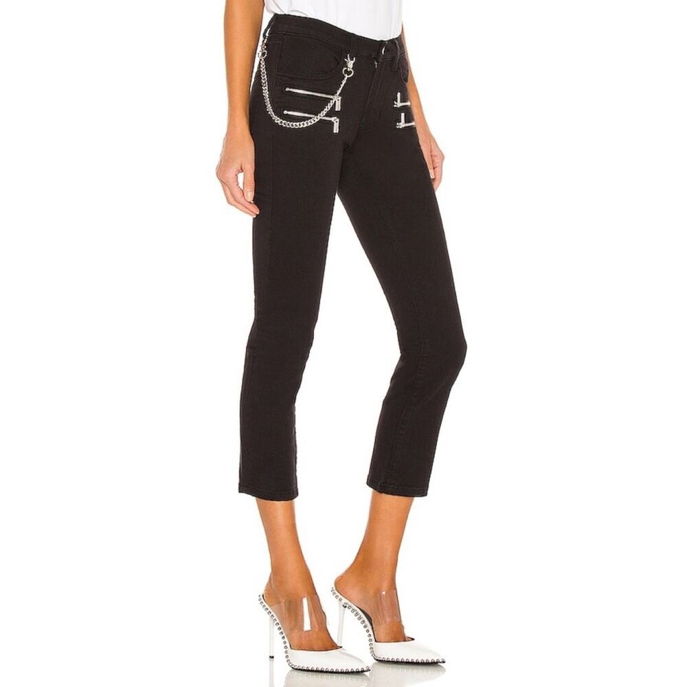 WeWoreWhat Rocker Low Rise Kick In Black Women's Size 27